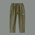thumbnail image 1 of ATOGUTA Boys Cargo Pants Size 1T-13 Elastic Waist Athletic Joggers for Running Sports Outdoor School Uniform Army Green, 1 of 5