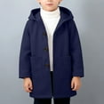 thumbnail image 1 of ATOGUTA Boys Classic Buttons Peacoat Button Jackets Fall Winter Outerwear Peacoat with Pockets Size 2T-10, Dark Blue, 1 of 6