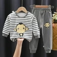 thumbnail image 1 of ATOGUTA Boys Clothing Set Long Sleeve Sweatshirt and Pants Kids Fall Winter Outfits Set Gray, Size 1T-7, 1 of 3