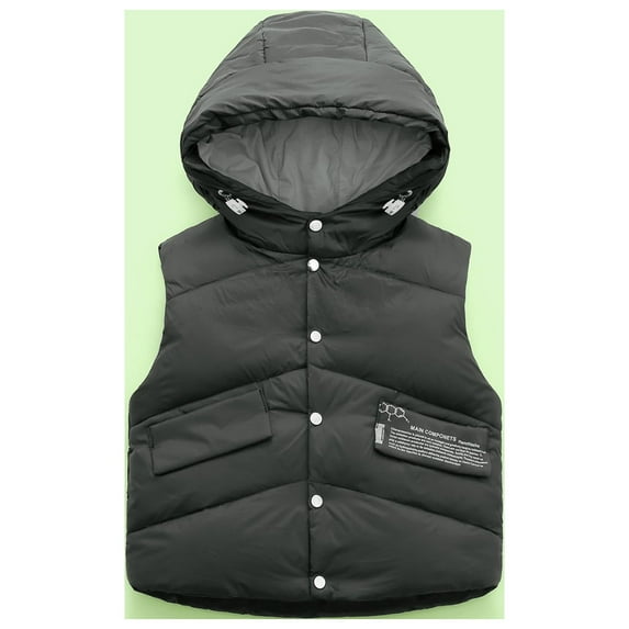ATOGUTA Boys Coat Warm Winter Coat Windproof Rain Jacket Snow Coat Black, Size 3T-8