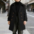 thumbnail image 1 of ATOGUTA Boys' Dress Coats Kids Trench Coat Winter Pea Coat with Pockets Size 2T-14 Black, 1 of 6