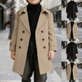 thumbnail image 1 of ATOGUTA Boys' Dress Coats Kids Trench Coat Winter Pea Coat with Pockets Size 2T-14 Khaki, 1 of 6