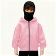thumbnail image 1 of ATOGUTA Boys Fleece Sweatshirt Zip Up Hooded Sweatshirt Kids Winter Warm Coat Size 4T-14 Pink, 1 of 5