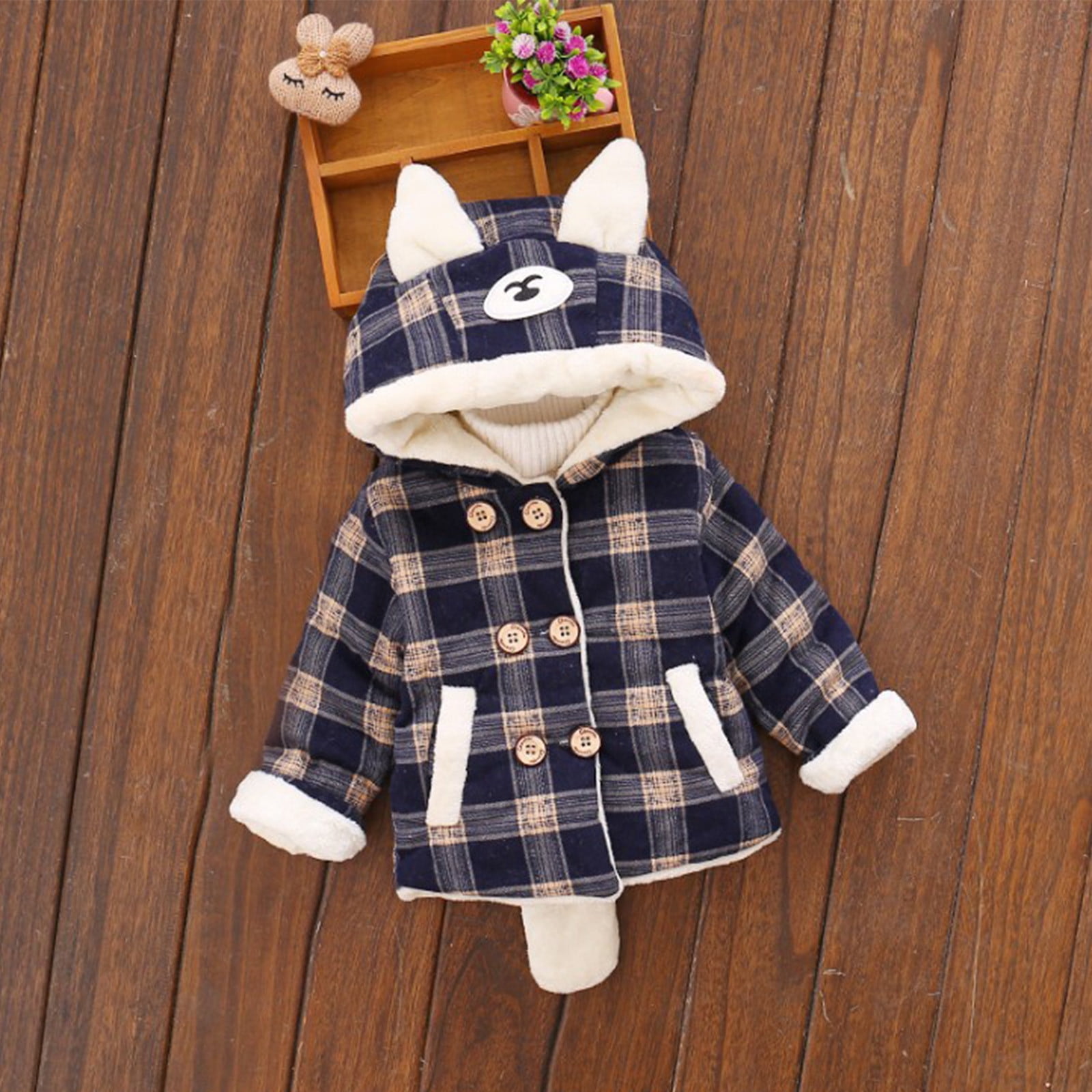 ATOGUTA Boys Girls Coats Kids Winter Jacket Hooded Autumn Winter Long