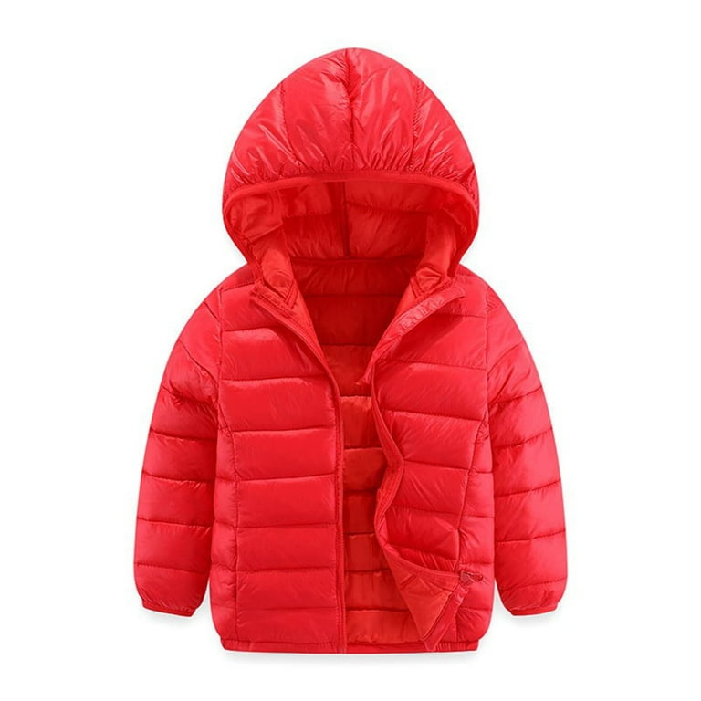 ATOGUTA Boys Girls Jackets Lightweight Hooded Puffer Jacket Kids