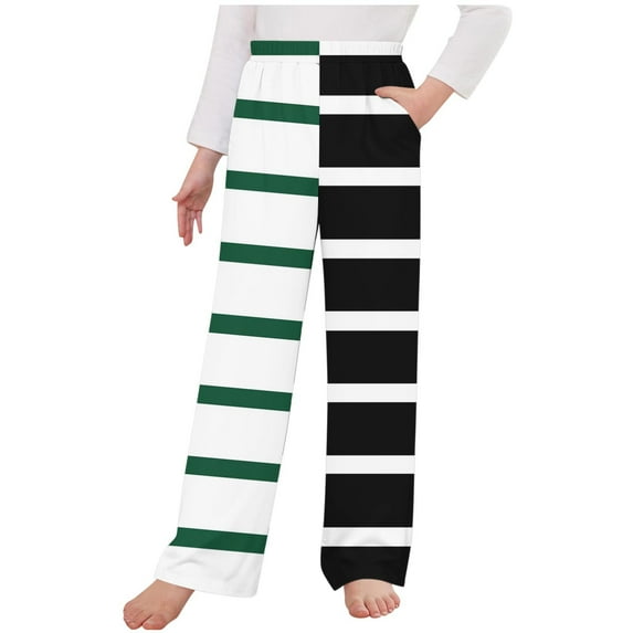 ATOGUTA Boys Girls Pajama Pants Kids Striped Pj Pants Comfy Lounge Sleepwear Bottoms with Pockets Size 4T-14
