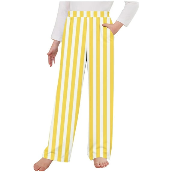ATOGUTA Boys Girls Pajama Pants Soft Kids Pants Cute Print PJ Bottoms Elastic Waist Lounge Pants with Pockets Size 4T-14