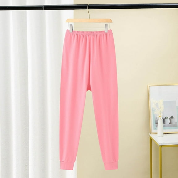 ATOGUTA Boys Girls Pajamas Pants Soft Sleepwear Casual Loose Lounge Bottoms Pink, Size 8-13