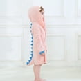 thumbnail image 1 of ATOGUTA Boys Girls Robes Cute Fleece Robe Soft Hooded Bathrobe Pajamas Sleepwear Pink, Size 1T-6, 1 of 5
