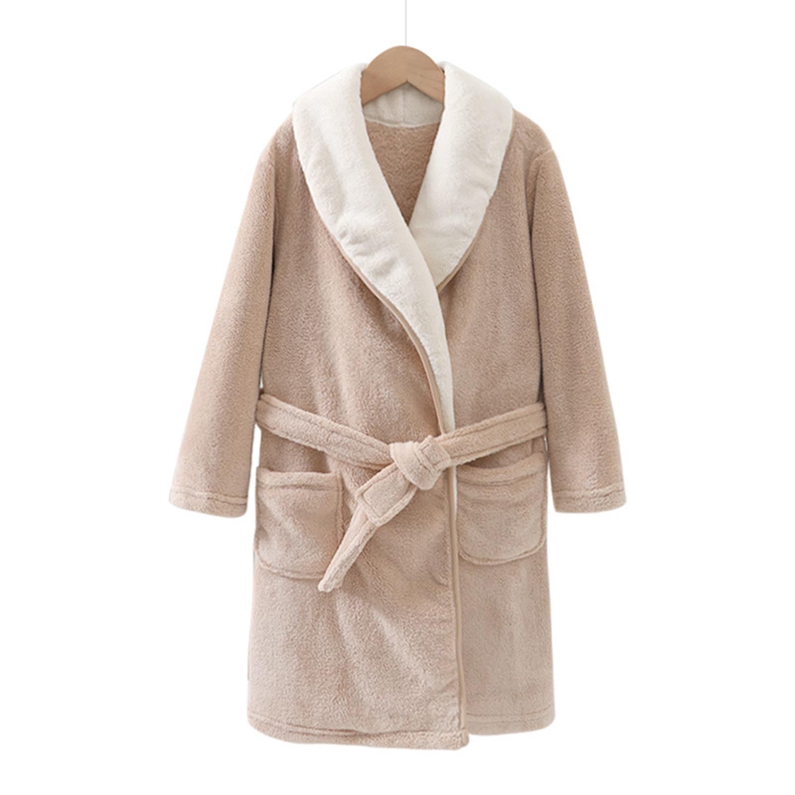 ATOGUTA Boys Girls Robes Shawl Collar Robe Fleece Robes Soft Flannel ...