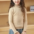 thumbnail image 1 of ATOGUTA Boys Girls Shirts Basic Turtleneck T-Shirt Tops Long Sleeve Clothes Kids Boys Girls Thermal T Shirts Khaki, Size 3T-14, 1 of 5