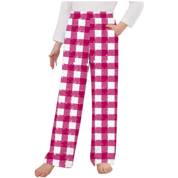 ATOGUTA Boys Girls Soft Pajamas Pants Cute Print Pattern PJ Bottoms Comfortable Lounge Long Pants with Pockets Size 4T-14