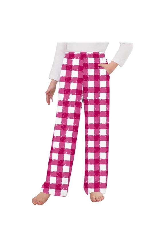 Boys Girls Soft Pajamas Pants Cute Print Pattern PJ Bottoms Comfortable Lounge Long Pants with Pockets Size 4T-14
