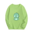 thumbnail image 1 of ATOGUTA Boys Girls Sports Shirts Mint Green Long Sleeve Shirts Big Kid T-Shirts Cotton Kids Crewneck Tops Graphic Tee Size 8-15, 1 of 2