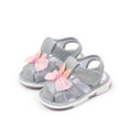 thumbnail image 1 of ATOGUTA Boys Girls Summer Squeaky Sandals Closed-Toe Anti-Slip Rubber Sole Toddler First Shoes Gray, 1 of 5