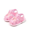 thumbnail image 1 of ATOGUTA Boys Girls Summer Squeaky Sandals Closed-Toe Anti-Slip Rubber Sole Toddler First Shoes Pink, 1 of 5