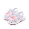 thumbnail image 1 of ATOGUTA Boys Girls Summer Squeaky Sandals Closed-Toe Anti-Slip Rubber Sole Toddler First Shoes White, 1 of 5