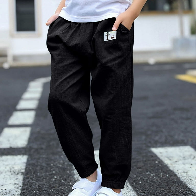 ATOGUTA Boys Girls Sweatpants Cotton Sweatpant Elastic Sport Pant