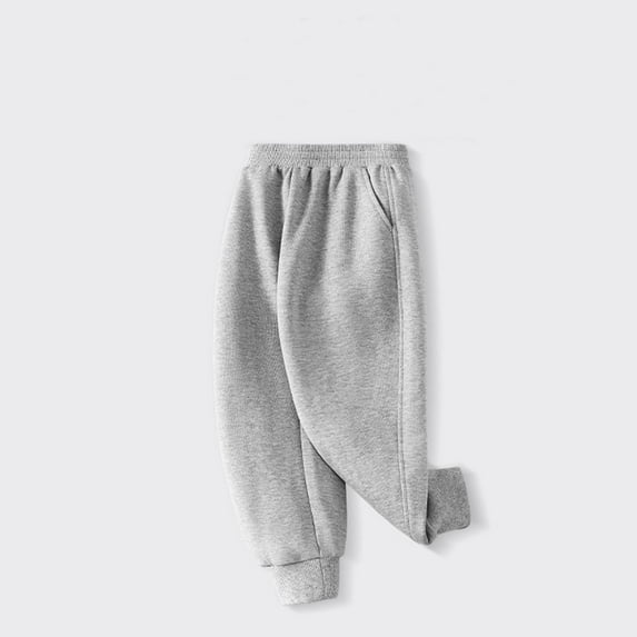 ATOGUTA Boys Girls Sweatpants Elastic Waist Baggy Joggers Fall School Uniform Hiking Pants Gray, Size 2T-14