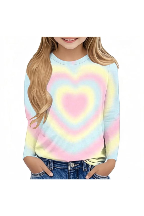 Boys Girls Tshirts Unisex Valentine's Day Shirts Funny Love Heart Kids Pollover Tops Mint Green, Size 3T-14