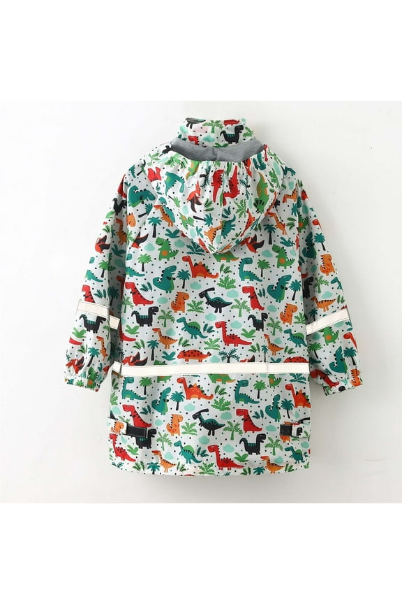 Boys Girls Waterproof Rain Jackets Waterproof Slicker Shell Windbreaker Rain Jackets Green, Size 3T-11
