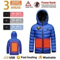 thumbnail image 1 of ATOGUTA Boys Heated Coat Outwear USB Heated Rechargeable Heating Down Hooded Coat Size 4T-15, Blue, 1 of 6
