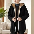 thumbnail image 1 of ATOGUTA Boys Jacket With Hood Kids Zip Up Hooded Coat Fall Winter Outerwear with Pockets Size 5T-14, Black, 1 of 6