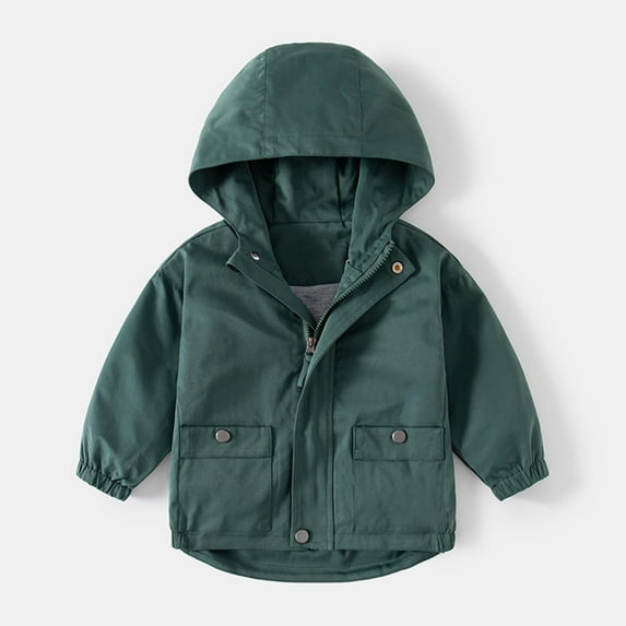 ATOGUTA Boys Jackets Long Sleeved Hooded Zipper Jacket with Pockets, Kids Jackets 2T-10