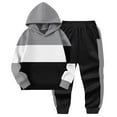 thumbnail image 1 of ATOGUTA Boys' Jogger Set 2 Piece Cozy Pullover Hooded Sweatshirt and Jogger Pants for Boys Girls Size 2T-14, Gray, 1 of 4