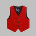 thumbnail image 1 of ATOGUTA Boys Kids Jackets Kids Waistcoat Boys Vest Sleeveless Casual Vest Outfit Red, 2-14 Years, 1 of 3