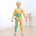 thumbnail image 1 of ATOGUTA Boys Kids Swimsuit Toddlers One Piece Zipper Swimwear with Hat Rash Guard Surfing Suit Yellow, Size 3T-11, 1 of 3