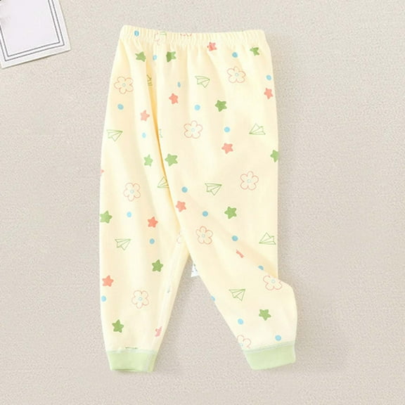 ATOGUTA Boys Leggings Thick Thermal Tights Pants Soft Stretchy Leggings Size 1T-7, Yellow