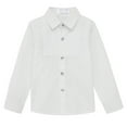 thumbnail image 1 of ATOGUTA Boys' Long Sleeve Shirt Collar Button Down School Dress Shirts for Boys White, Size 2T-13, 1 of 4