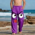 thumbnail image 1 of ATOGUTA Boys Lounge Pants with Pockets Funny Graphic Sweatpants Athletic Sports Pants for Kids Size 4T-14, Purple, 1 of 5