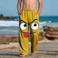 thumbnail image 1 of ATOGUTA Boys Lounge Pants with Pockets Funny Graphic Sweatpants Athletic Sports Pants for Kids Size 4T-14, Yellow, 1 of 5