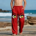 thumbnail image 1 of ATOGUTA Boys Lounging Pants Funny Graphic Sweatpants Athletic Sports Pants for Kids Size 4T-14, Red, 1 of 5