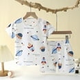 thumbnail image 1 of ATOGUTA Boys Set 2 Piece Short Sleeve Pjs Kids Summer Sleepwear Clothes Set 6M-6, 1 of 5