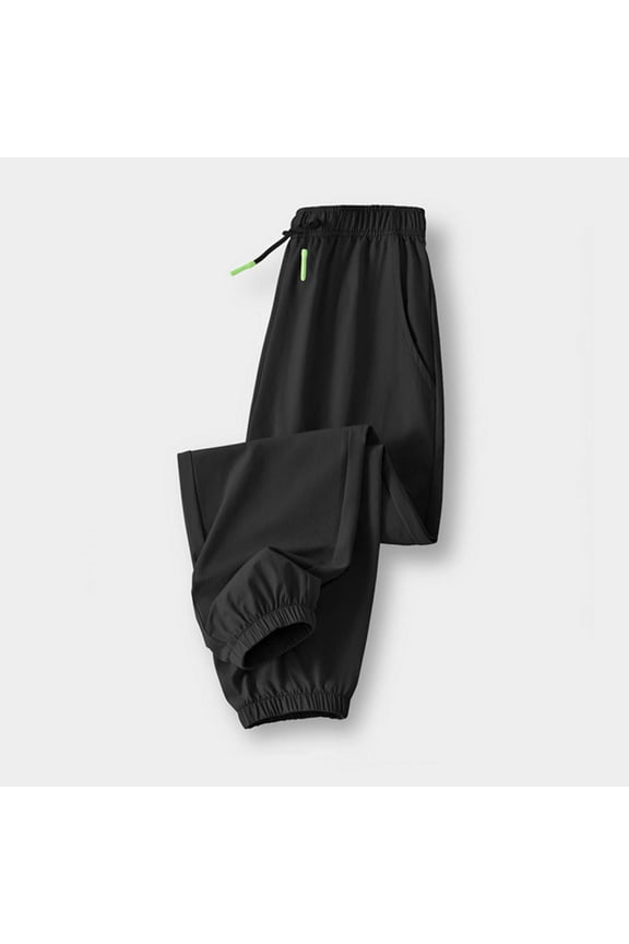 Boys Pants Quick Dry Athletic Pants Lightweight Hiking Jogger Pants Size 4T-15, Black