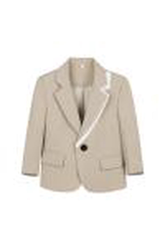 Boys Party Blazer Casual Button Suit Jackets Dress School Sport Coats for Wedding Party Prom Homecoming Khaki, Size 2T-15