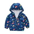 thumbnail image 1 of ATOGUTA Boys Puffer Jacket Cute Patern Jackets Boys Girls Spring Autumn Outerwear Navy, Size 1T-6, 1 of 5