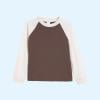 thumbnail image 1 of ATOGUTA Boys Shirts Contrast Patchwork Raglan Sleeve T Shirt Basic Long Sleeve Casual Tee Tops for Boys Girls Beige, Size 1T-15, 1 of 5