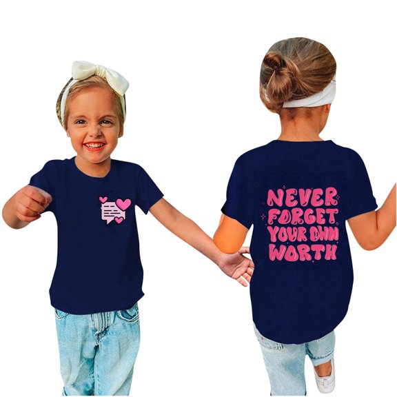 ATOGUTA Boys Shirts Trendy Printed Loose T-shirt Short Sleeve Blouse Casual Tops Blue, Size 4T-16