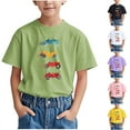 thumbnail image 1 of ATOGUTA Boys Short Sleeve Shirt White Short Sleeve Kids Crewneck Pullover Tees Casual Graphic T-Shirts for Boys 3T-15, 1 of 5