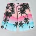 thumbnail image 1 of ATOGUTA Boys Shorts Drawstring Waist Printed Summer Vacation Beach Shorts Purple, Size 7-14, 1 of 5