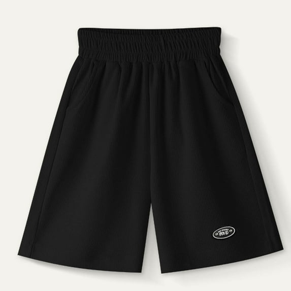 ATOGUTA Boys Shorts Lightweight Soccer Short with Pockets for Running Basketball Gymnastics Sports Black, Size 9-16