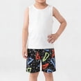 thumbnail image 1 of ATOGUTA Boys Swim Shorts Size 1T-15 Kids Summer Quick Dry Bathing Suit Beach Shorts Black, 1 of 6