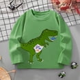 thumbnail image 1 of ATOGUTA Boys T Shirts Long Sleeve T-Shirts for Boys Kids Tees Clothes Summer Tops Green, 3-9 Years, 1 of 3