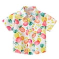 thumbnail image 1 of ATOGUTA Boys T Shirts Short Sleeve Button Down Shirt Summer Beach Shirts for Kids Yellow, Sizes 6M-6T, 1 of 4