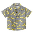 thumbnail image 1 of ATOGUTA Boys Tshirts Short Sleeve Button Down Shirt Summer Beach Shirts for Kids Black, Sizes 6M-6T, 1 of 3