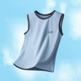 thumbnail image 1 of ATOGUTA Boys Undershirts Sky Blue Kids Sleeveless Running Tennis Yoga Shirt Size 2T-17, 1 of 5